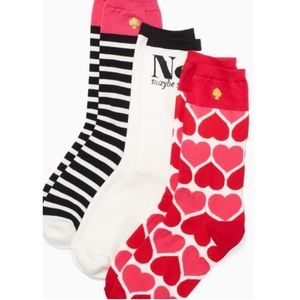 Kate Spade NY Playful Love Themed Crew Socks